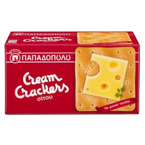 ΠΑΠΑΔΟΠΟΥΛΟΥ κράκερ cream crackers σίτου 140gr – Παπαδοπούλου – Αλμυρά Snacks