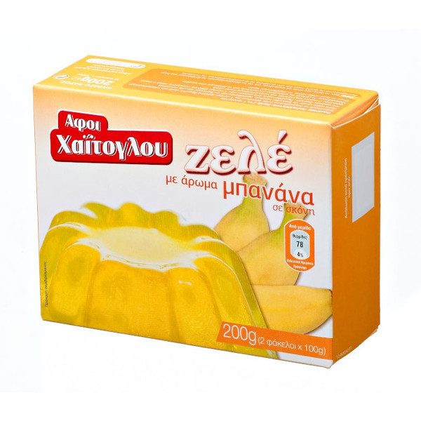ΑΦΟΙ ΧΑΙΤΟΓΛΟΥ ζελέ μπανάνα 200gr – Αφοι Χαΐτογλου – Έτοιμα Μείγματα για Γλυκά