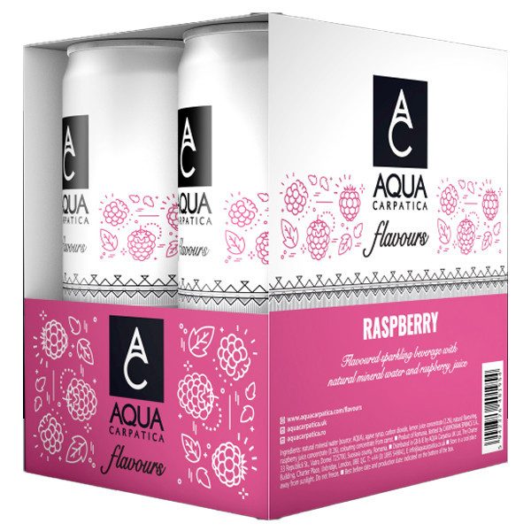 AQUA CARPATICA ανθρακούχο νερό με Βατόμουρο 4x330ml – Αναψυκτικά