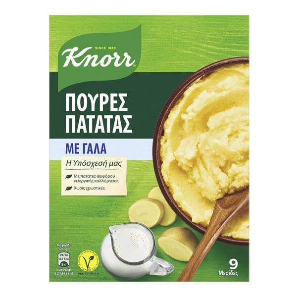 KNORR πουρές πατάτας με γάλα 291gr – Υλικά Μαγειρικής