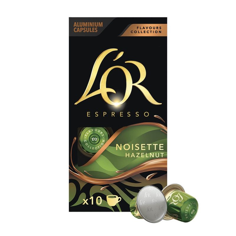 L'OR καφές espresso Φουντούκι σε κάψουλες συμβατές με μηχανή Nespresso 10τεμ – Κάψουλες Καφέ και Ροφημάτων