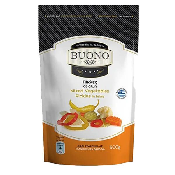 BUONO πίκλες σε άλμη σακουλάκι 500gr – Τρόφιμα Μακράς Συντήρησης