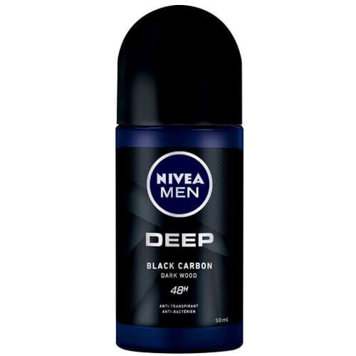 NIVEA αποσμητικό σώματος roll-on men deep black carbon 50ml – Αποσμητικά