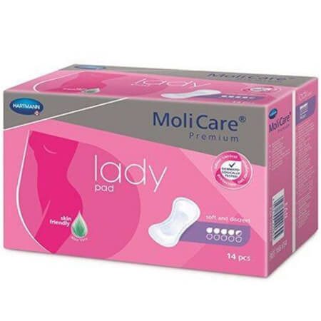 HARTMANN Molicare Lady σερβιέτες ελαφράς ακράτειας 4,5 σταγόνες 14τεμ – Σερβιέτες Ακράτειας