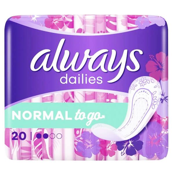 ALWAYS σερβιετάκια Dailies to go Normal 20τεμ – Σερβιέτες