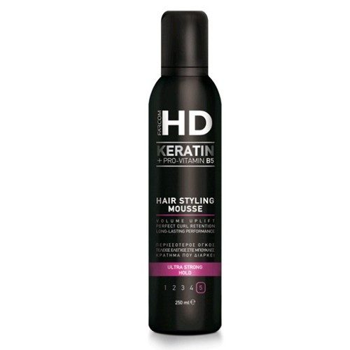 FARCOM HD volume mousse μαλλιών No5 ultra strong hold 250ml – Αφροί Μαλλιών