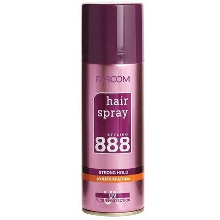 FARCOM 888 hair spray δυνατό κράτημα 200ml – Styling Spray Μαλλιών