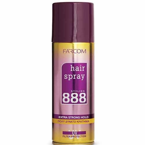 FARCOM 888 hair spray πολύ δυνατό κράτημα 200ml – Styling Spray Μαλλιών