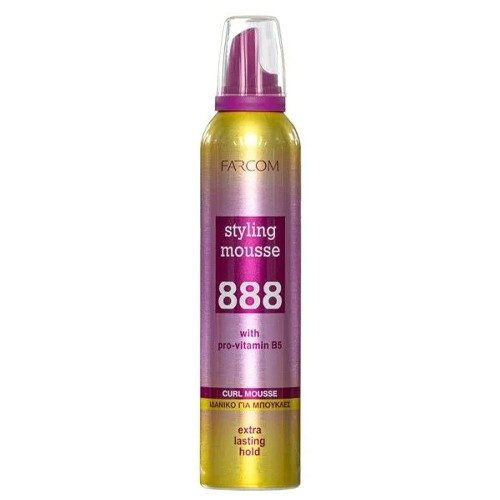 FARCOM 888 styling mousse πολύ δυνατό κράτημα 250ml – Αφροί Μαλλιών