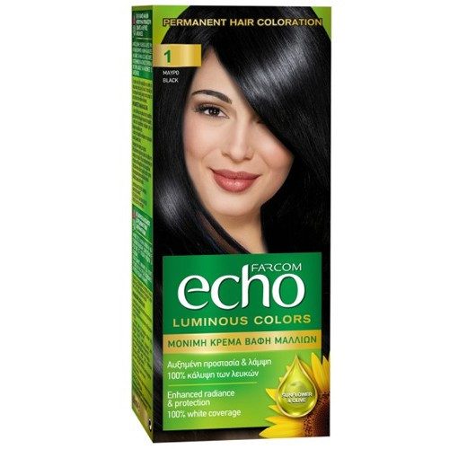 FARCOM Echo βαφή μαλλιών No1 60ml – Βαφές Μαλλιών