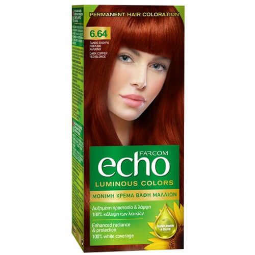 FARCOM Echo βαφή μαλλιών No6.64 60ml – Βαφές Μαλλιών
