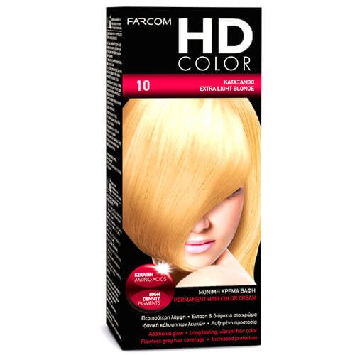 FARCOM HD color βαφή μαλλιών No10 60ml – Βαφές Μαλλιών