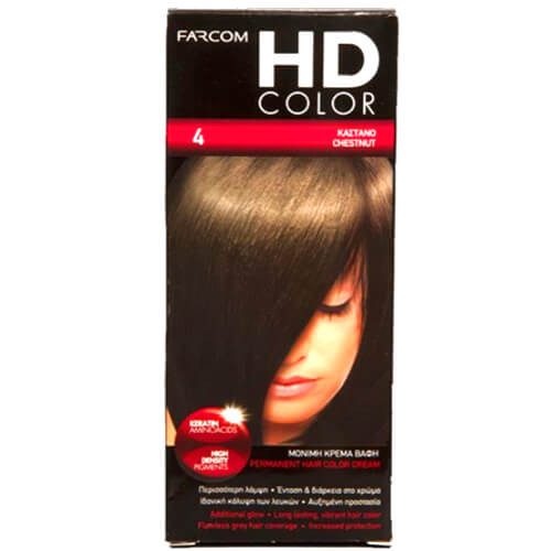 FARCOM HD color βαφή μαλλιών No4 60ml – Βαφές Μαλλιών
