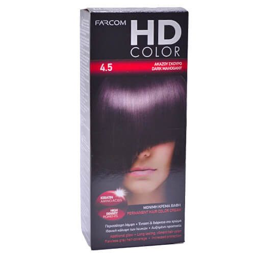 FARCOM HD color βαφή μαλλιών No4.5 60ml – Βαφές Μαλλιών