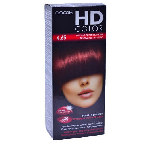 FARCOM HD color βαφή μαλλιών No4.65 60ml – Βαφές Μαλλιών
