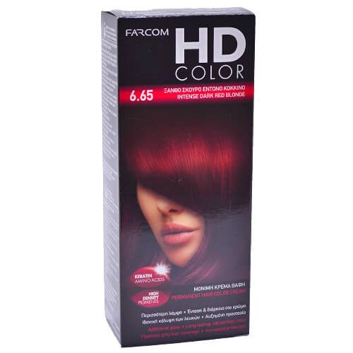 FARCOM HD color βαφή μαλλιών No6.65 60ml – Βαφές Μαλλιών