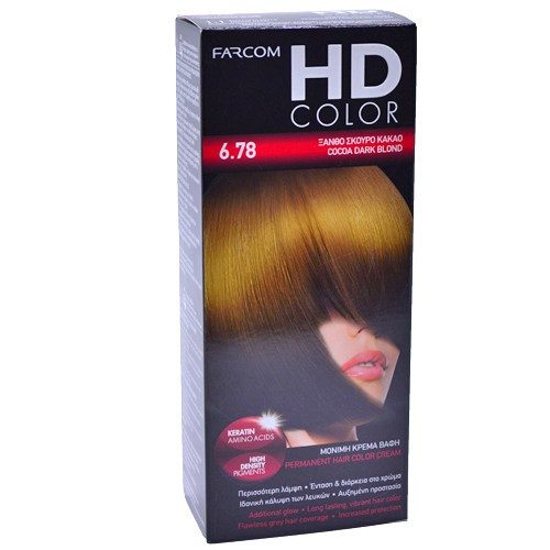 FARCOM HD color βαφή μαλλιών No6.78 60ml – Βαφές Μαλλιών