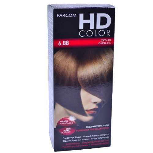 FARCOM HD color βαφή μαλλιών No6.88 60ml – Βαφές Μαλλιών