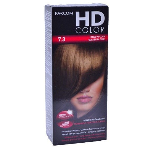 FARCOM HD color βαφή μαλλιών No7.3 60ml – Βαφές Μαλλιών