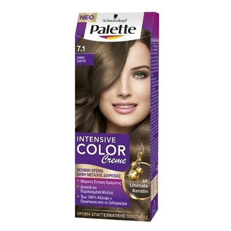 SCHWARZKOPF Palette intensive color creme 7,1 ξανθό σαντρέ 50ml – Βαφές Μαλλιών