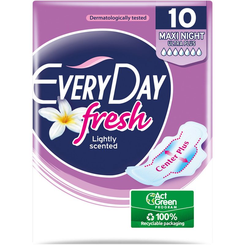 EVERY DAY σερβιέτες fresh ultra plus maxi night 10τεμ