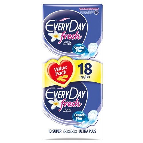 EVERY DAY σερβιέτες fresh ultra plus super 18τεμ