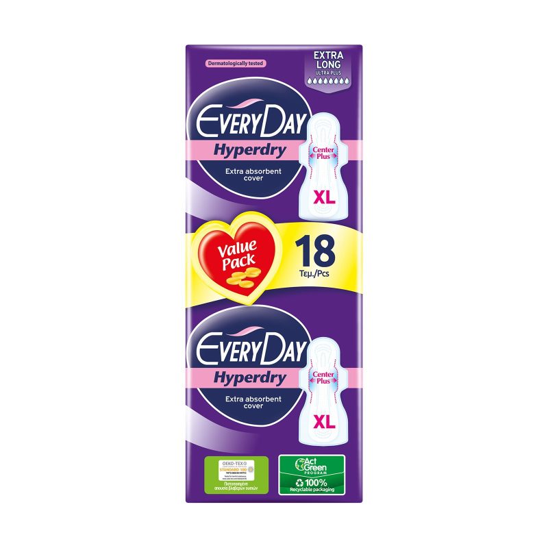 EVERY DAY σερβιέτες hyperdry ultra plus extra long 18τεμ