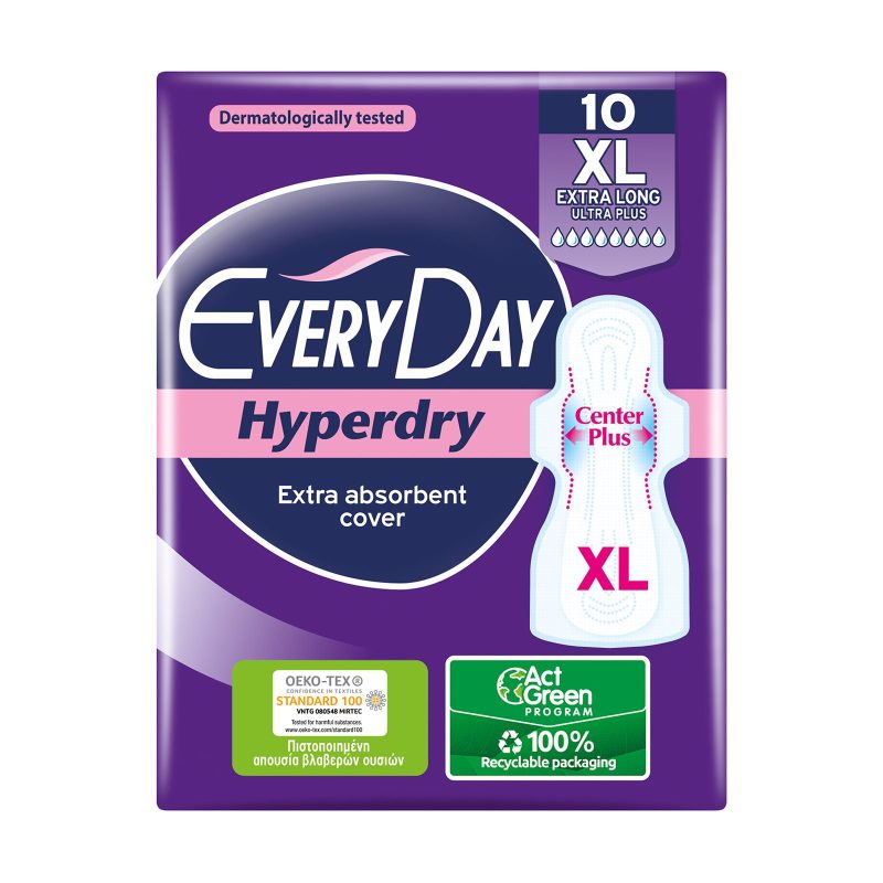 EVERY DAY σερβιέτες hyperdry ultra plus extra long 10τεμ
