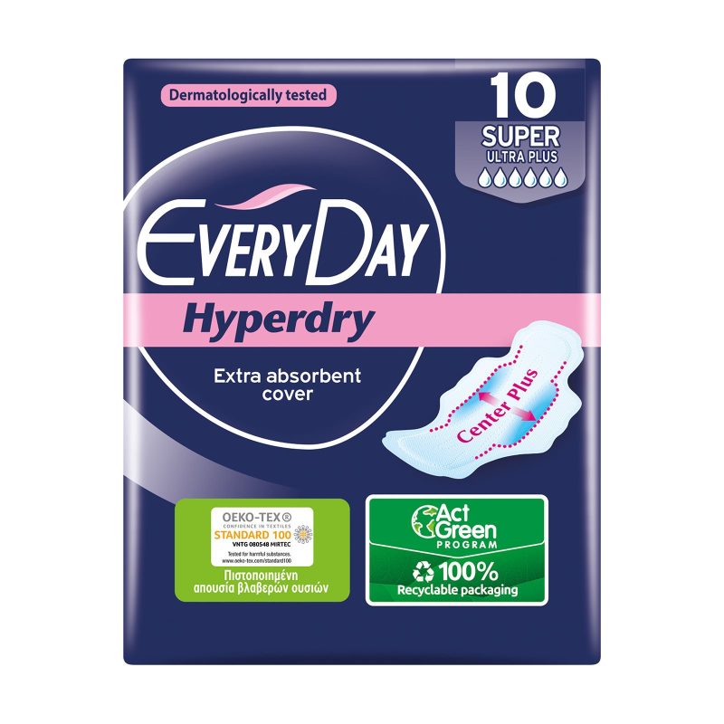 EVERY DAY σερβιέτες hyperdry ultra plus super 10τεμ