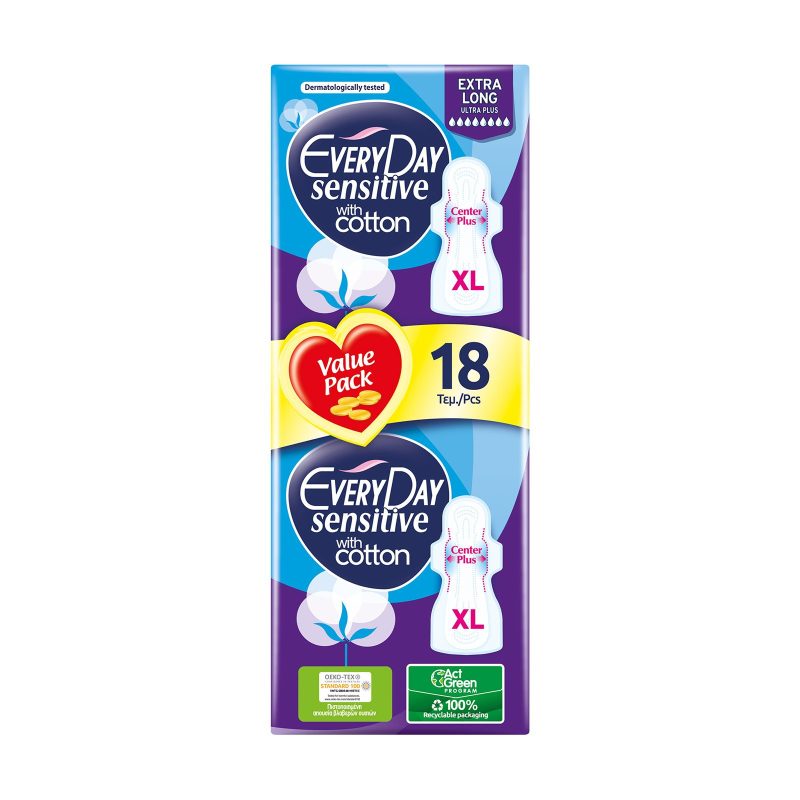 EVERY DAY σερβιέτες sensitive ultra plus extra long 18τεμ