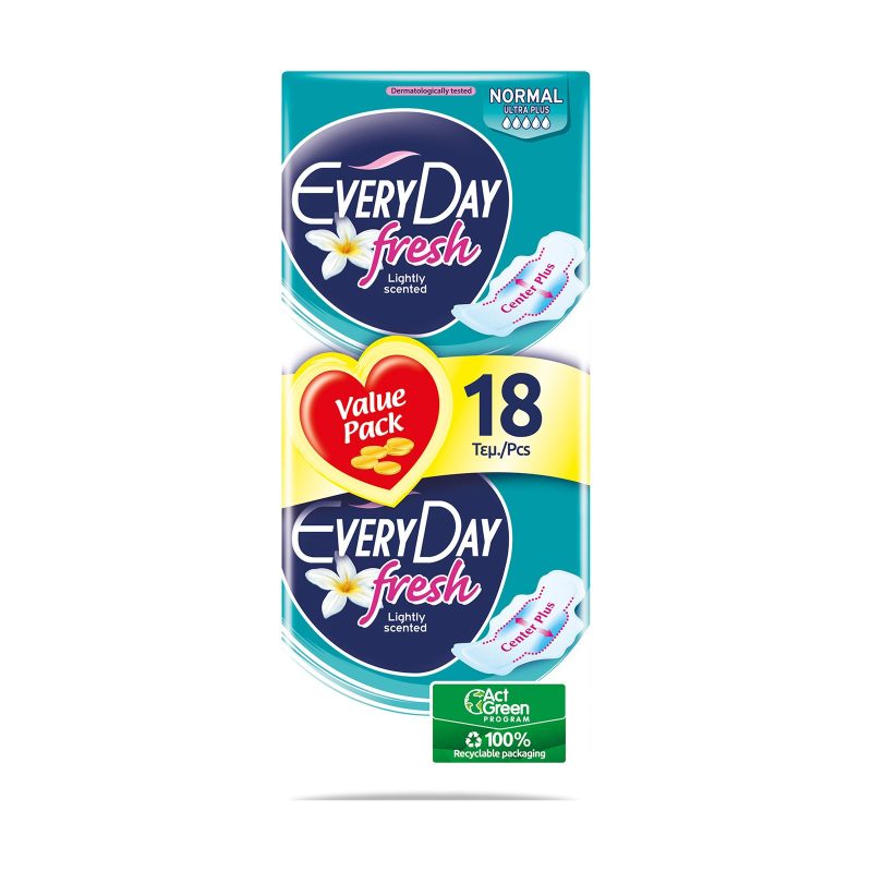 EVERY DAY σερβιέτες fresh ultra plus normal 18τεμ