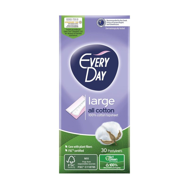 EVERY DAY σερβιετάκια all cotton large 30τεμ – Σερβιέτες