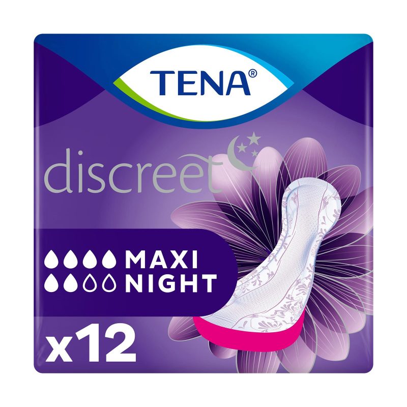 TENA discreet lady σερβιέτες ακράτειας maxi night 12τεμ