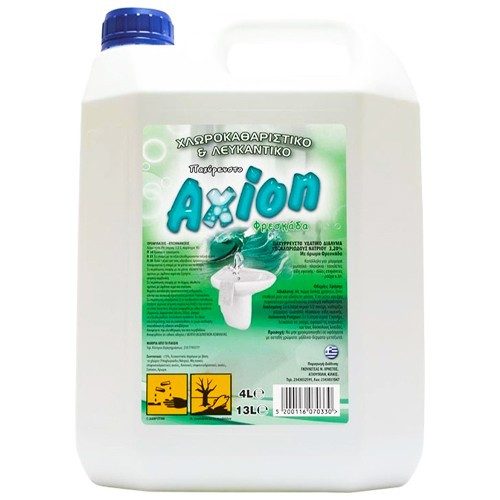 AXION παχύρρευστο χλωροκαθαριστικό με άρωμα φρεσκάδας 4lt – Καθαριστικά Μπάνιου