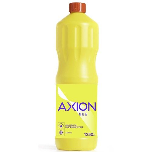 AXION παχύρρευστο χλωροκαθαριστικό με άρωμα λεμόνι 1,25lt – Καθαριστικά Μπάνιου