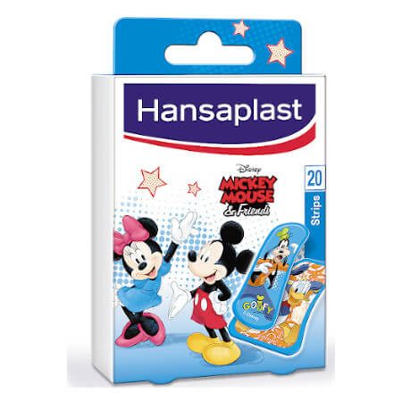 HANSAPLAST αυτοκόλλητα επιθέματα junior mickey και friends 20τεμ