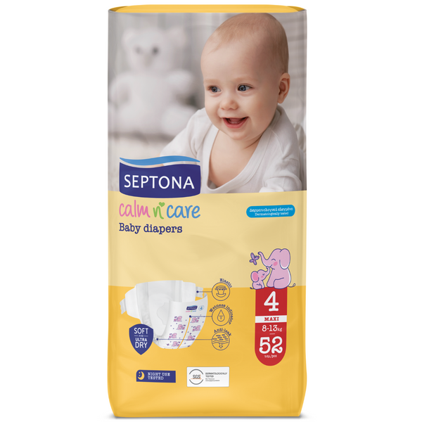 SEPTONA παιδικές πάνες maxi No4 8-13kg 52τεμ – Πάνες Μωρού