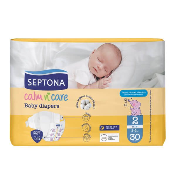 SEPTONA παιδικές πάνες mini No2 3-6kg 30τεμ – Πάνες Μωρού
