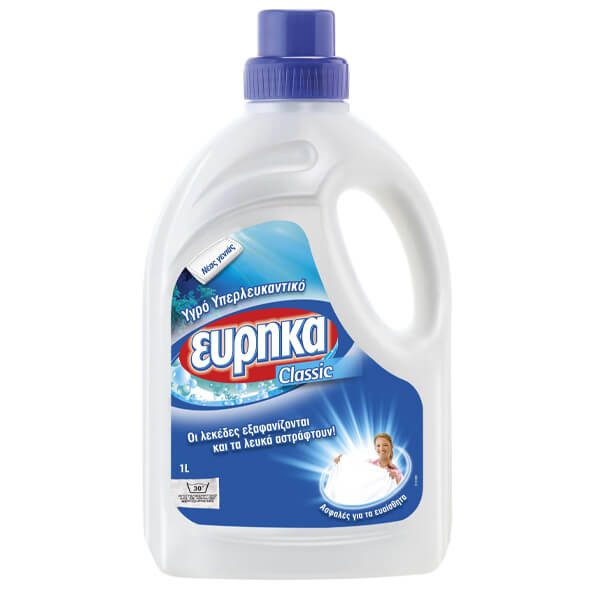 ΕΥΡΗΚΑ υγρό υπερλευκαντικό ρούχων 1lt – Εύρηκα – Ενισχυτικά Πλύσης