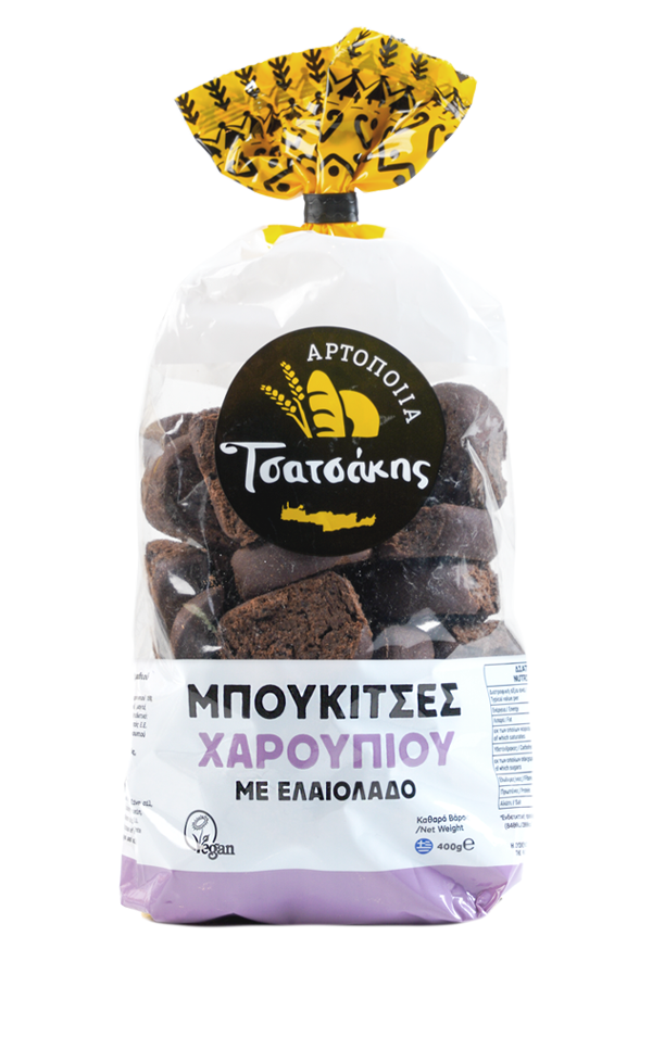 ΤΣΑΤΣΑΚΗΣ μπουκίτσες χαρουπιού με ελαιόλαδο 400gr – Τσατσάκης – Αρτοσκευάσματα