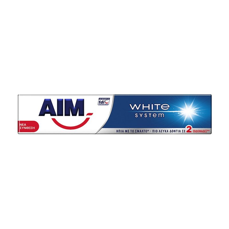 AIM οδοντόκρεμα white system 75ml – Οδοντόκρεμες