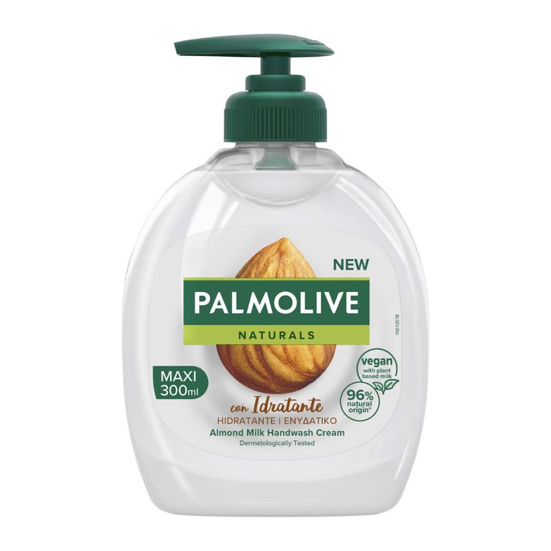PALMOLIVE κρεμοσάπουνο naturals με γάλα και αμύγδαλο με αντλία 300ml – Προϊόντα Καθαρισμού Σώματος