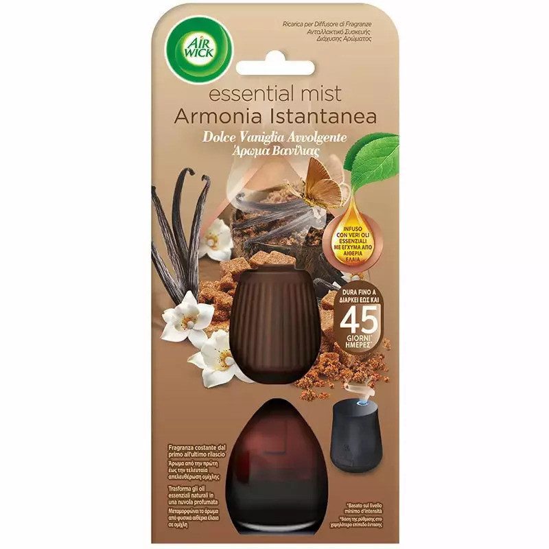AIR WICK ανταλλακτικό αποσμητικό χώρου essentials mist Βανίλια και Άνθη Κερασιάς 20ml – Αρωματικά Λάδια