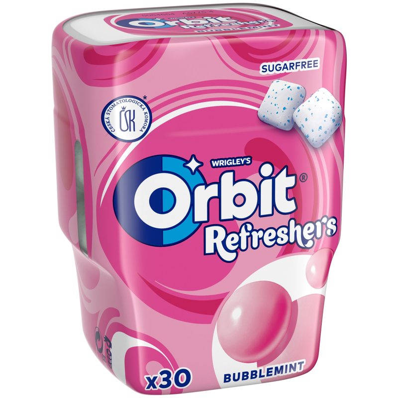 ORBIT τσίχλες με φούσκες κουτί 67gr – Καραμέλες, Γλειφιτζούρια και Τσίχλες