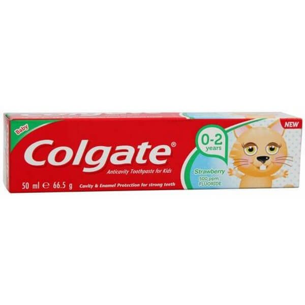 COLGATE οδοντόκρεμα παιδική 0-2 ετών Anticavity με φράουλα 50ml – Προϊόντα Παιδικού και Βρεφικού Βουρτσίσματος Δοντιών