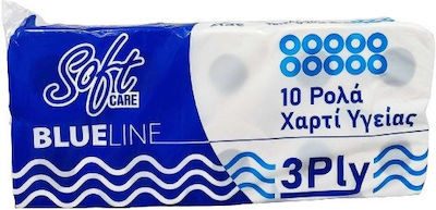 SOFTCARE χαρτί υγείας Blue Line 3φυλλο 10x85gr – Χαρτιά Υγείας