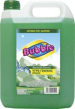 BUBBLE υγρό γενικής χρήσης φρεσκάδα βουνού 4lt – Καθαριστικά Επιφανειών