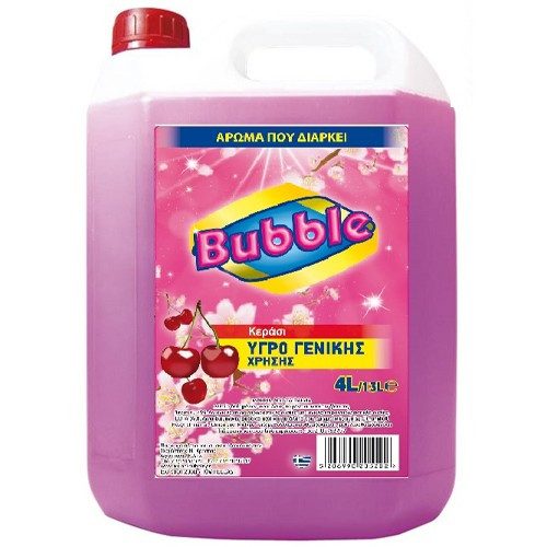 BUBBLE υγρό γενικής χρήσης κεράσι 4lt – Καθαριστικά Επιφανειών