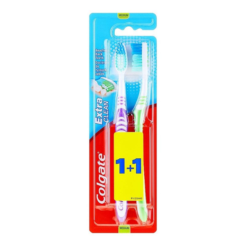 COLGATE οδοντόβουρτσα Extra Clean μέτρια 2τεμ – Οδοντόβουρτσες Απλές