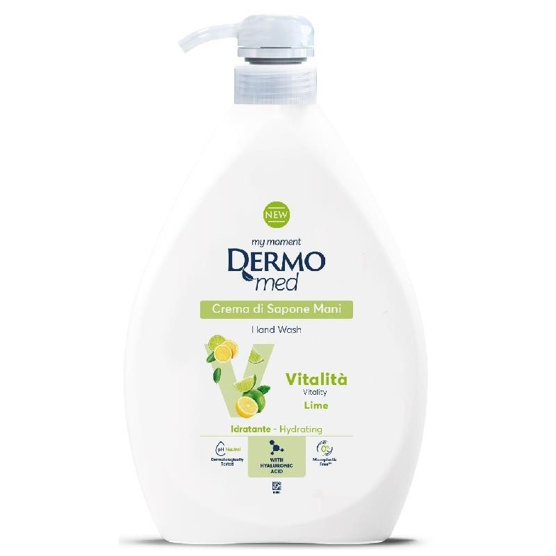 DERMOMED κρεμοσάπουνο vitalita λάιμ με αντλία 1lt – Προϊόντα Καθαρισμού Σώματος